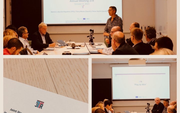 3TR Coordinator Marta E. Alarcon-Riquelme (FPS) aligns the work package leaders during the preparatory Joint Steering Committee meeting. 3TR Coordinator Marta E. Alarcon-Riquelme (FPS) aligns the work package leaders during the preparatory Joint Steering Committee meeting.