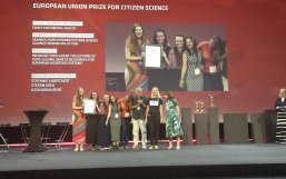 The INCREASE team collecting the award on behalf of the consortium The INCREASE team collecting the award on behalf of the consortium